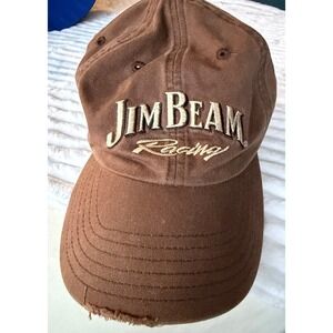 Jim Beam Racing NASCAR Embroidered Brown Baseball Cap Men's Adjustable Strap